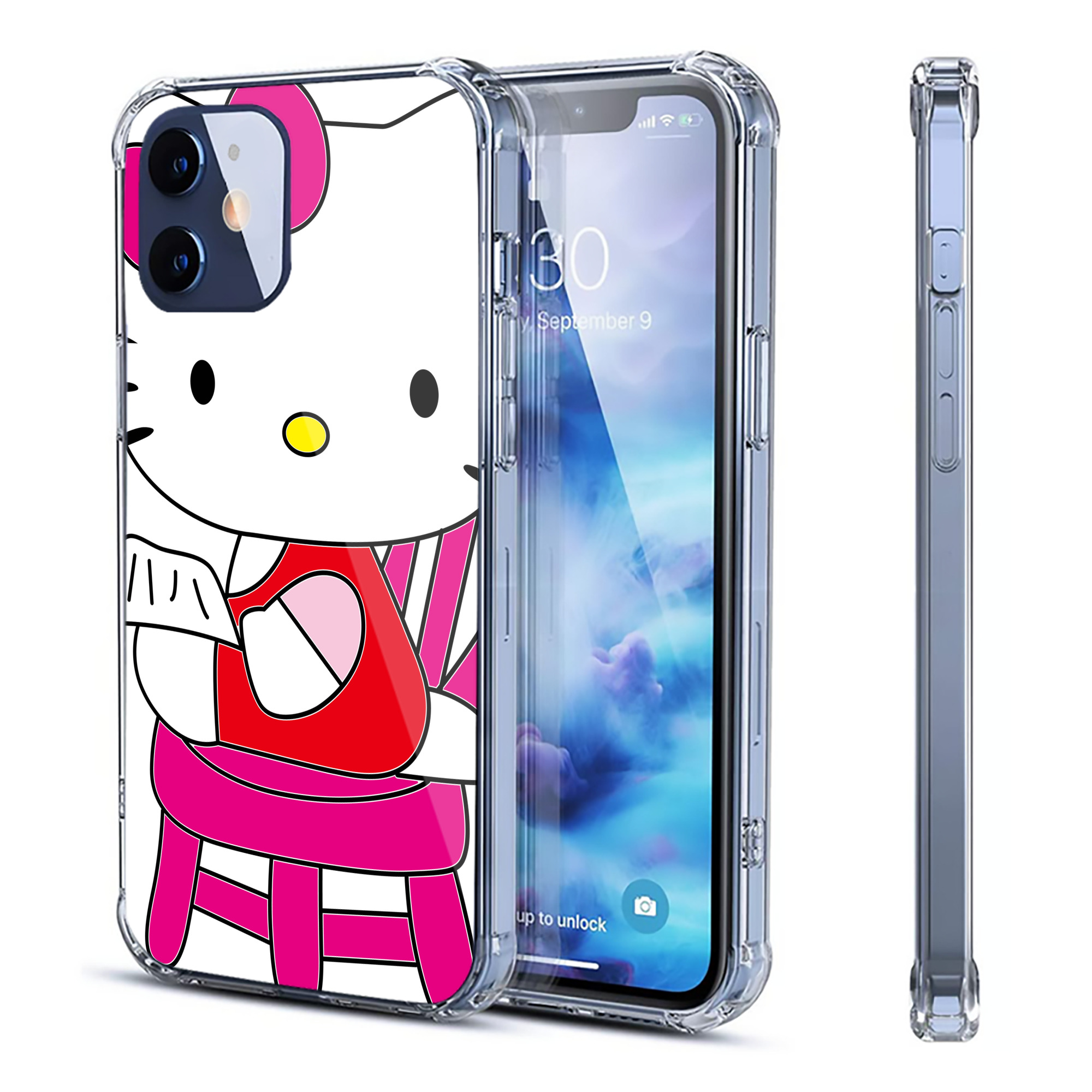 （画像用） Hello Kitty ハローキティ 【iPhone 12シリーズ対応】透明スマホケース（クリアソフトケース）